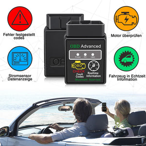 Interfaz de diagnóstico OBDII V1.5 Bluetooth, escáner Mini ELM327 OBD2 OBDII, Mini ELM327 OBD2 para automóvil