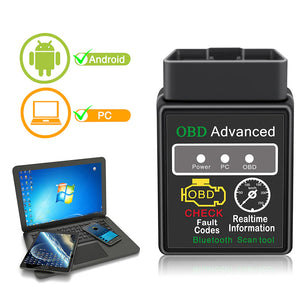 Interfaz de diagnóstico OBDII V1.5 Bluetooth, escáner Mini ELM327 OBD2 OBDII, Mini ELM327 OBD2 para automóvil