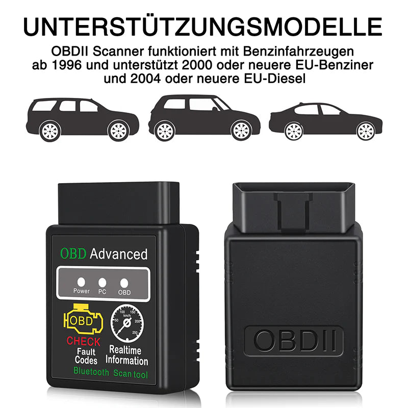 Interfaz de diagnóstico OBDII V1.5 Bluetooth, escáner Mini ELM327 OBD2 OBDII, Mini ELM327 OBD2 para automóvil